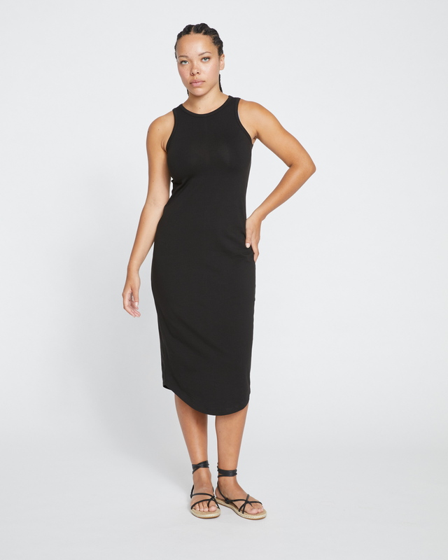 Cai High Neck Tank Dress - Black