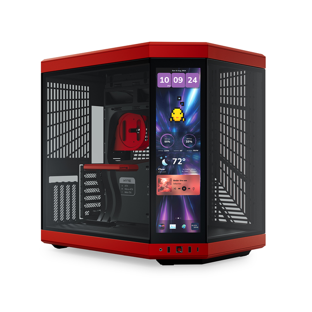 Y70 touch infinite - Our New PC Case with LCD Screen - Black Cherry