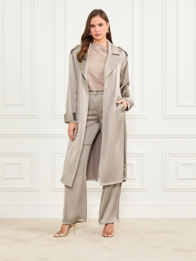 Eva Satin Trench Coat