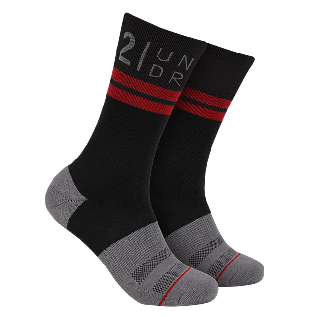 Sport Crew Sock - Black/Grey