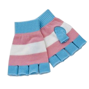 Transgender Pride Flag / Trans Pride Fingerless Gloves - LGBT Pride Apparel and Clothing