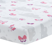 Butterfly Kisses Fitted Crib Sheet