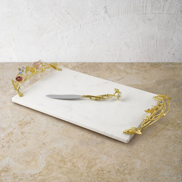 Wildflowers Cheese Board with Knife