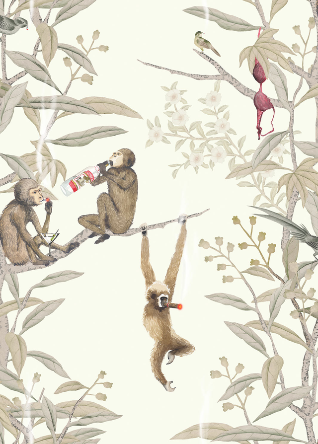 Drunk Monkeys Wallpaper