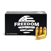Freedom Munitions 9mm Luger Ammo- 115 Gr Round Nose (RN), 50 rounds, Remanufactured