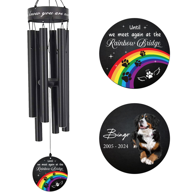 Astarin Personalized Pet Memorial and sympathy Wind Chimes,Pet Loss Gift-038
