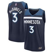 Men's Minnesota Timberwolves Jaden McDaniels Fanatics Navy Fast Break Replica Player Jersey - Icon Edition