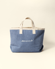 Terry Cotton California Tote Bag - T31EY - Sydney Indigo With Off White Logo