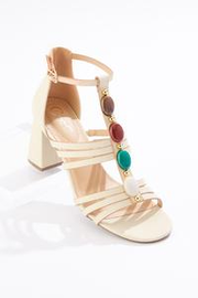 Cato Fashions | Cato Multi Stone T- Strap Heeled Sandals