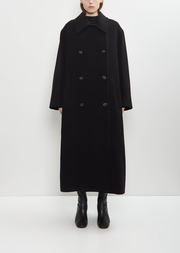 Brushed Wool Blend Shield Coat