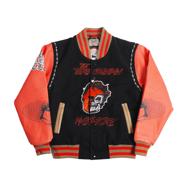 BRAND X TEXAS CHAINSAW MASSACRE YOUTH VARSITY JACKET (BLACK)