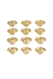 Gothic Initial Signet Ring