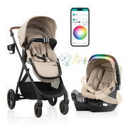 Shyft Intuiti+ Travel System featuring Revolve180 LiteMax NXT with SensorySoothe Green and Gentle