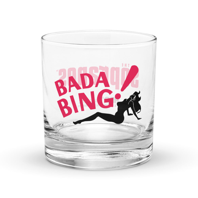 The Sopranos Bada Bing! Rocks Glass