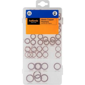 Halfords Assorted Copper Washers (SBOX814)
