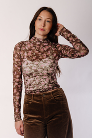 Lace Floral Mesh Top