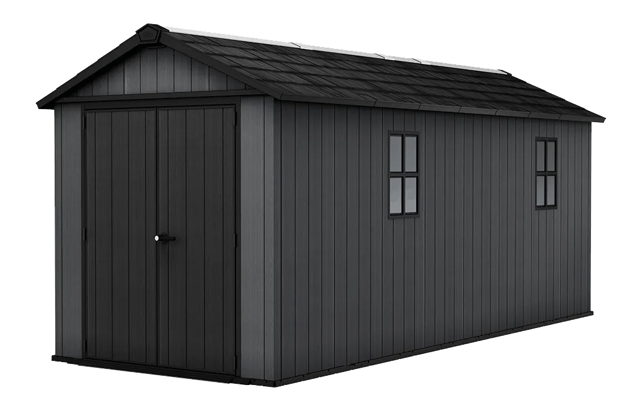 Newton Plus 7.5x17 Storage Shed - Graphite