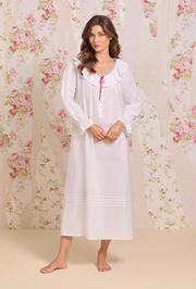 The "Clara" Iconic White Cotton Lawn Nightdress