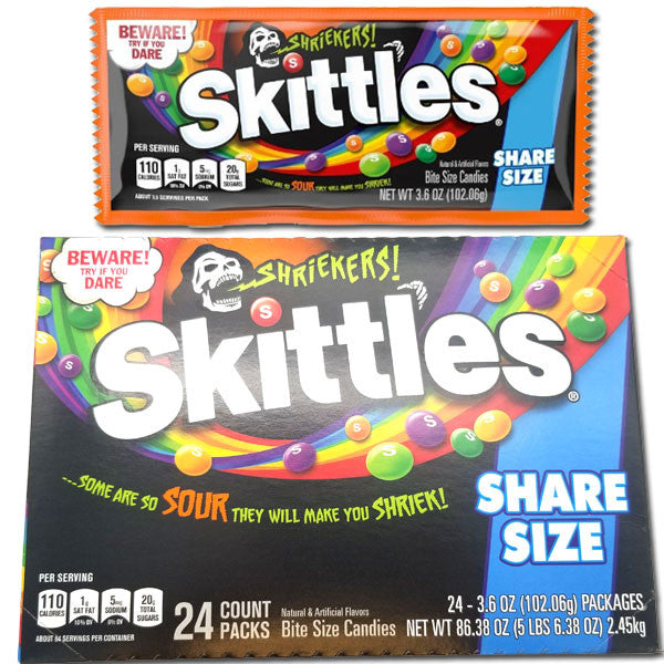 Skittles Shriekers Share Size - 24ct