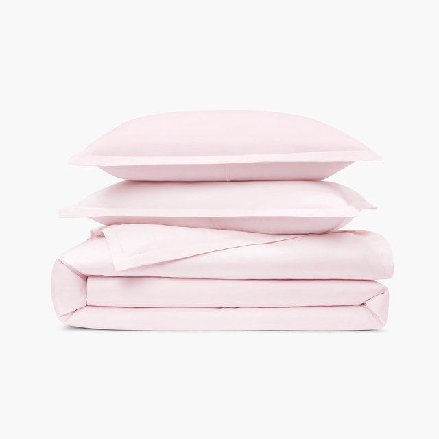 Organic Sateen Duvet Set - Pale Pink