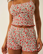 Pointelle Pyjama Shorts - RIXO Daisytrail