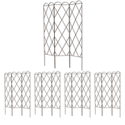 Panacea Three Panel Plant Support Trellises Brown 5 Pack