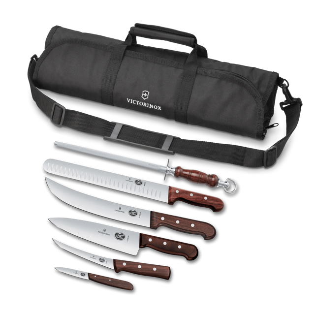 Wood Seven Piece BBQ Set