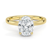 Classic Solitaire Oval Cut Moissanite Engagement Ring