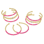 Heidi Daus®"Slim Pickens" Crystal & Enamel 8 Piece Bracelet Set