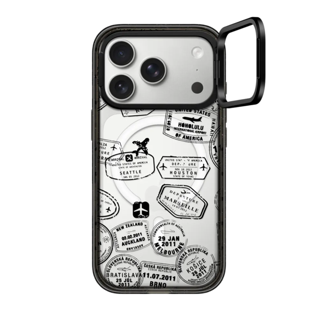 Impact Ring Stand iPhone 17 Pro Case MagSafe Compatible - lets travel...where to