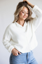 Things Between Piper Cardigan for Women in White | TBW237-SNW