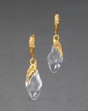 Liquid Vine Lucite Raindrop Leverback Earring