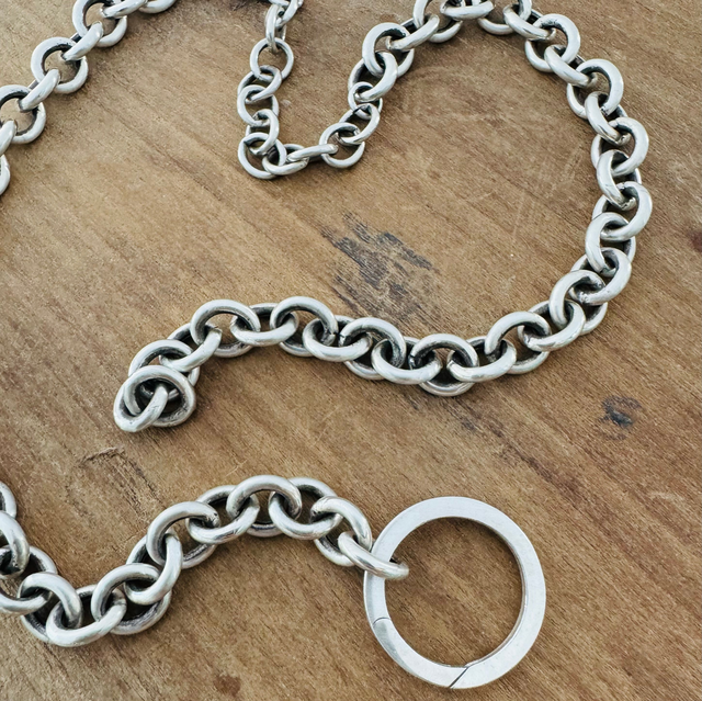 Sterling Silver Hollow Chain Charm Holder