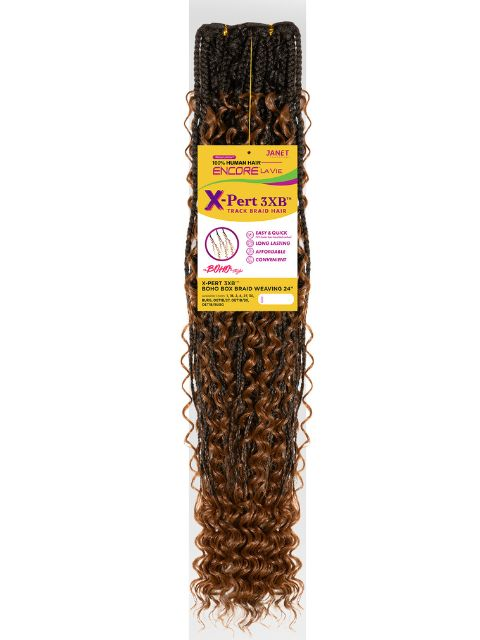 Janet Collection ENCORE LAVIE X-Pert 3XB Track Braid Hair-BOHO BOX BRAID WEAVING 24"