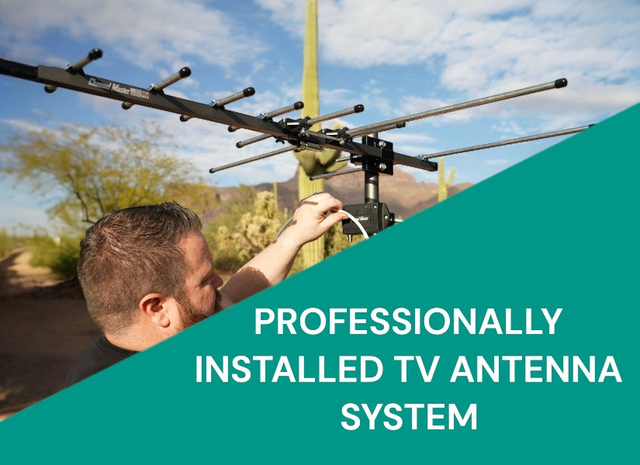 Channel Master Amplified Outdoor Antenna Bundle with UHF Enhancement & Professional Installation