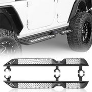 Running Boards Side Step Bars For 2007-2018 Jeep Wrangler JK 4-Door - Hooke Road