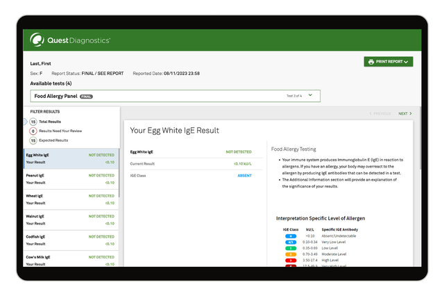 Food Allergy Panel | Allergy Testing | Quest®