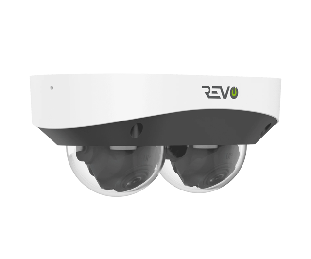 REVO ULTRA PRO 2*4MP Dual-channel Peanut Style IR SMART Dome IP Camera with built-in Dual Microphone - Revo America