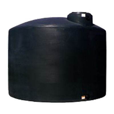2700 Gallon Plastic Vertical Water Storage Tank in Black