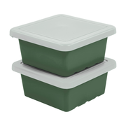 Square Bin with Lid, Storage Containers, 2-Pack