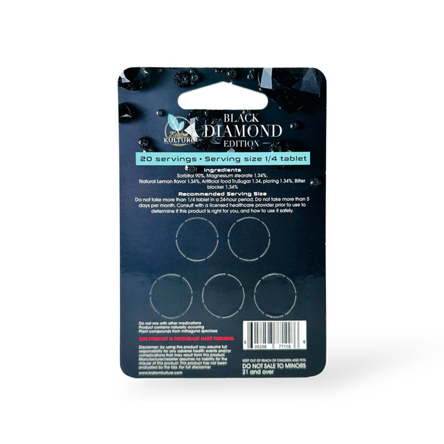 Kratom Kulture Black Diamond Edition - 81mg 7OHMS Tablets