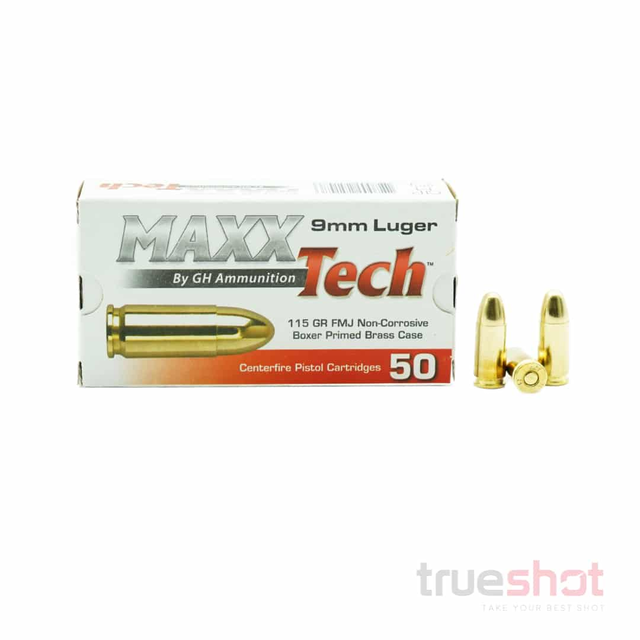 Maxxtech 9mm 115 Grain FMJ - High-Quality Ammunition for Sale
