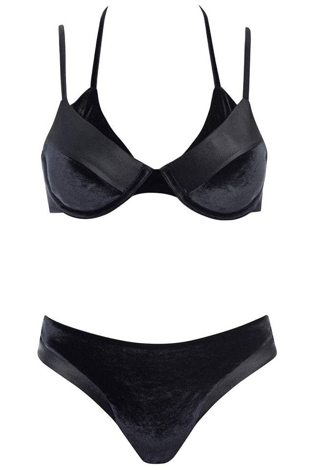 Ibiza Bikini Black Velvet Set