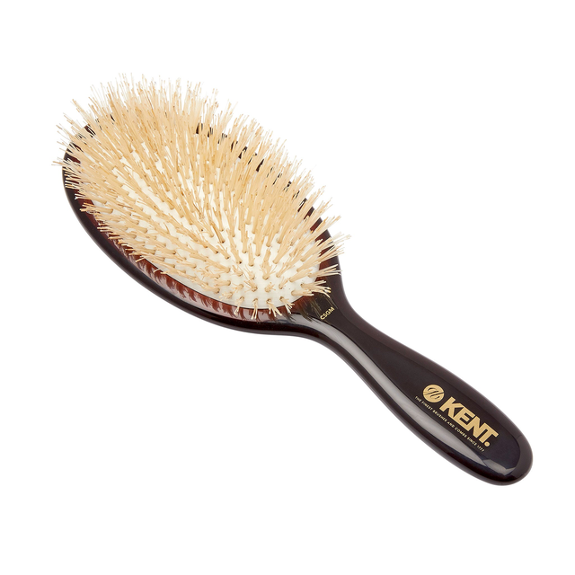 Classic Shine Medium Soft White Pure Bristle Hairbrush - CSGM