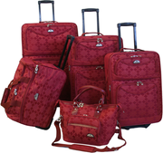 American Flyer Argyle 5 Piece Luggage Set