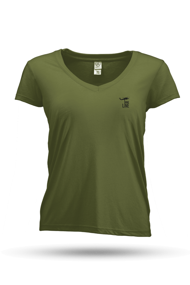 Small Dropline Logo - Women's Slouchy V-Neck