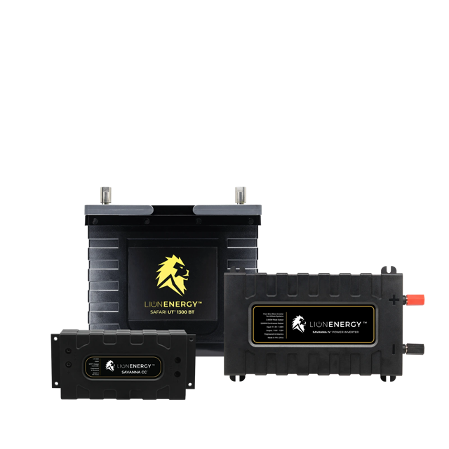 Lion Energy 12V Lithium Battery 105Ah Solar Power System with Inverter (1 - UT 1300)