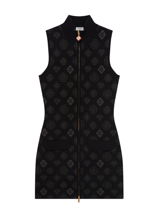 CASABLANCA WOMEN City Jacquard Dress Black
