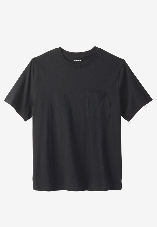Shrink-Less Lightweight Pocket Crewneck T-Shirt