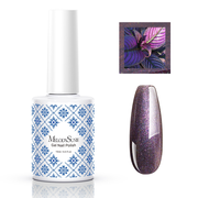 Fleurwee Gel Nail Polish Plant-based 0.5 fl oz/15ml - P60 Starry Sky Begonia Black